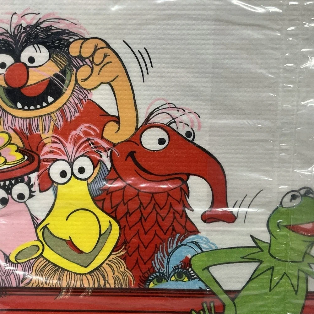 Vintage Muppets Hallmark Valentine's Day Paper Tablecloth Table Cover - NOS